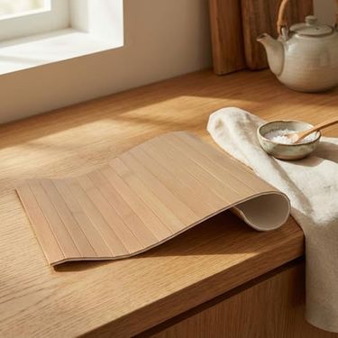 Diğer 126630090 Amberhaus Katlanır Bambu Koltuk Kenarı Tepsisi Mat 32X45 Cm Geniş Kolçak Masası İçecek, Atıştırmalık Ve Tablet Standı Doğal Ahşap