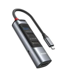 Diğer 126631920 5In1 3 Adet Usb 3.0/1 Adet 100W Type-C Ve 1 Adet 4K 30Hz Hdmı Çıkışlı Hub Dönüştürücü