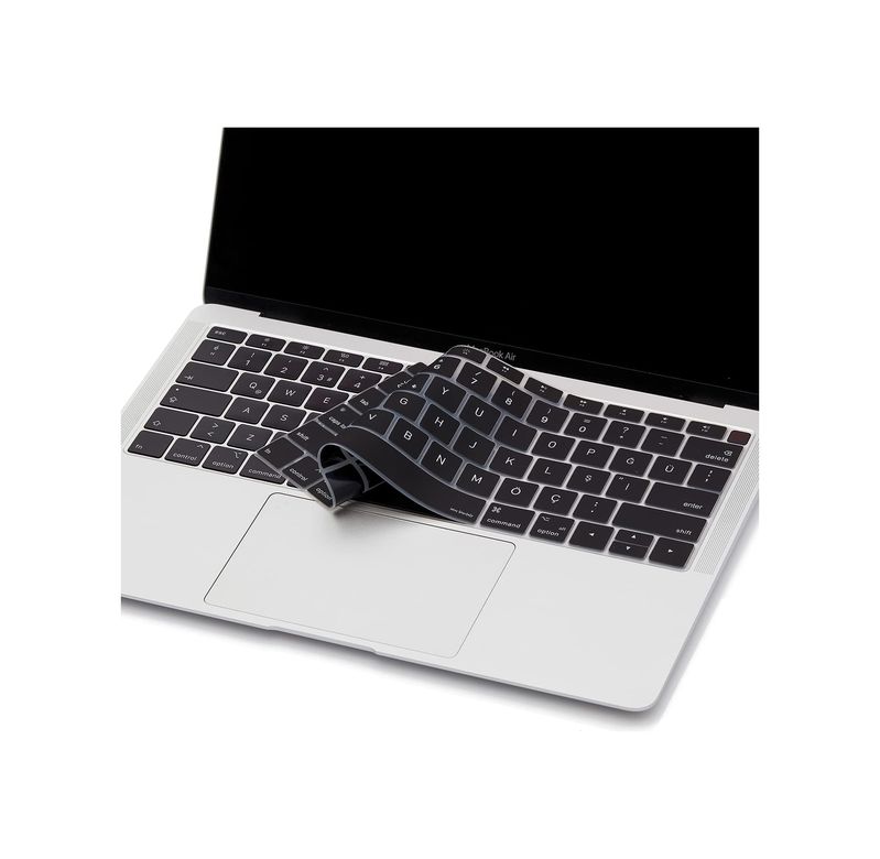 Diğer 126633519 Macbook Air 13 İnç Türkçe Q Klavye Koruyucu Us Klavyeyi Türkçe Yapar İnce Silikon A1932 A2179 A2337 M1 Uyumlu Siyah