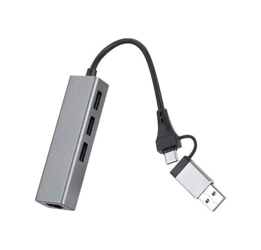 Diğer 126633555 1000 Mbps Gigabit Usb-C Ve Usb-A Girişli 4 Port Usb 3.0 Hub Gigabit Ethernet Adaptörü 1000 Mbps Kablolu İnternet, 5Gbps Veri Aktarımı, Çoklu Bağlantı Desteği, Kompakt Abs Gövde Zr1109
