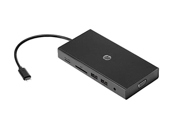 Diğer 126633644 Hp Usb-C Seyahat Desteği Usb-C Hub, Usb Hub, Usb C, Rj-45, Hdmı, Vga, Microsd, Sd, Usb, Audio Siyah