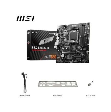 Diğer 126639491 Msı Pro B650M-B Ddr5 Amd B650 Am5 Soket Ddr5 6800+ Oc Mhz Matx Anakart