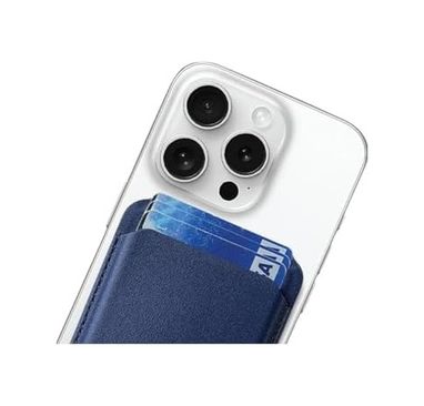 Diğer 126650158 Bix Tmw2 Magsafe Manyetik Deri Kartlık Katlanabilir Standlı Cüzdan Mavi