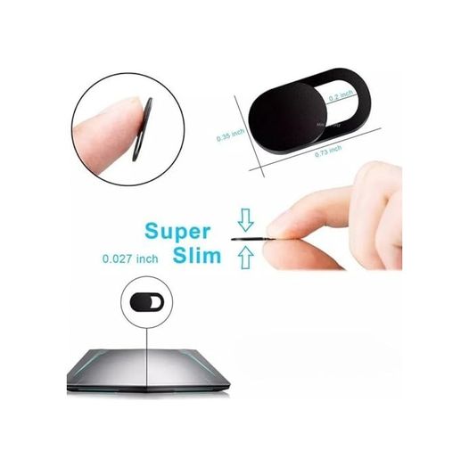 Diğer 126650819 Kamera Kapatıcı 3 Lü Set Laptop Telefon Tablet Uyumlu Siyah Ultra İnce Kaydırmalı Webcam Gizlilik Kapağı Siyah
