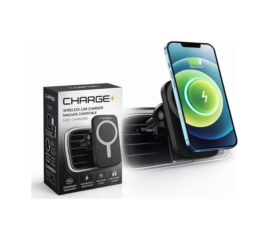 Diğer 126660531 Charge+ Magsafe Araç İçi Kablosuz Şarj Cihazı 15W Hızlı Şarj Manyetik Telefon Tutucu Usb-C Uyumlu 15 14 13 12