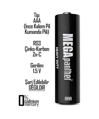 Diğer 126661814 Aaa R03 İnce Kalem Pil Kumanda Pili Zn-C 1.5V 24