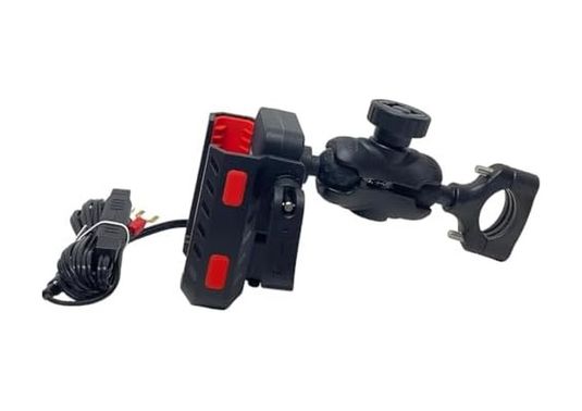 Diğer 126662076 Ct-M03 Telefon Tutucu Hızlı Şarj Gidon Ayna Montajlı Motosiklet Type-C Üniversal