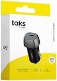 Diğer 126663883 Taks Cp01 30W Pd Usb-C Araç Hızlı Şarj Aleti +Usb-C-Usb-C 3A Kablo, Siyah 5Cp01Cs