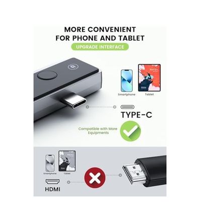 Diğer 126667728 Kablosuz Ekran Yayınlayıcı & Alıcı - 1080P 60Hz Hdmı Kablosuz Ekran Adaptörü, Usb-C, Dp-Alt, 5Ghz Wifi, Tak Çalıştır, Mac, Windows, Uyumluluğu Zr1180
