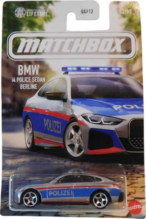 Diğer 126668192 Matchbox - Bmw İ4 Police Sedan Berline 1/64 Jjr56