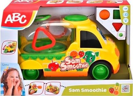 Diğer 126668311 Dickie, 204115007, Abc Sam Smoothie, Serbest Tekerlek, Şekil Bulmaca, Mekanik Düğmeli Fonksiyon, Arka Kapı Açılabilir, 30 Cm