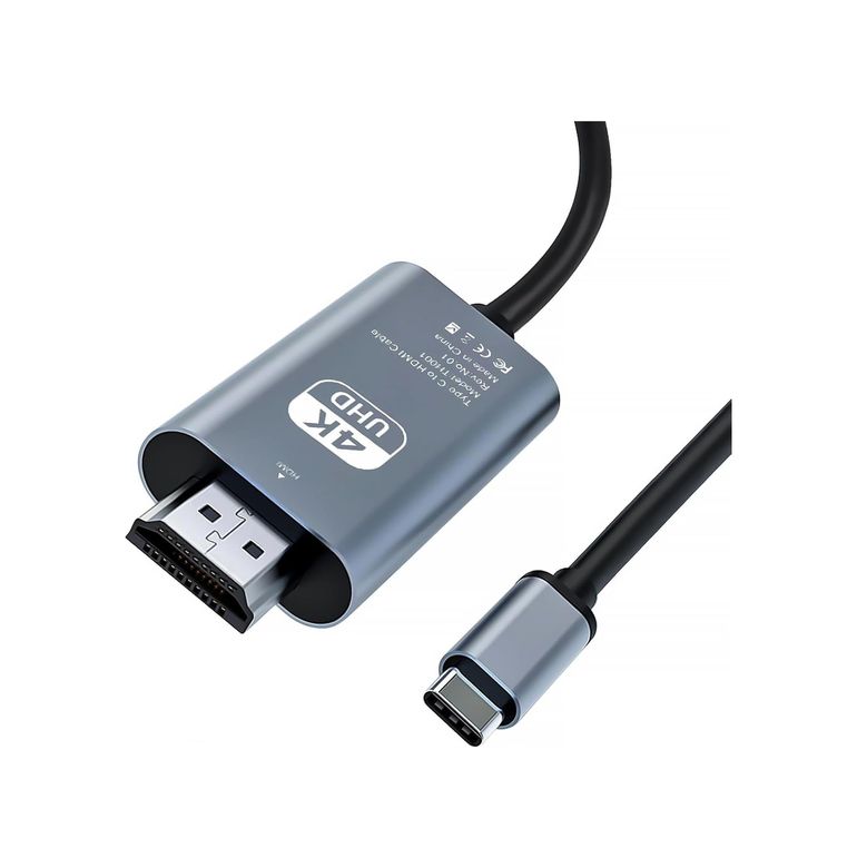 Diğer 128407654 Hdmı Çevirici Usb-C Hdmı 4K 30Hz 200Cm Adaptör Usb C H-Dmı Uyumlu Thunderbolt Type-C To 2 Metre Kablo Uzunluğu Zr853 0