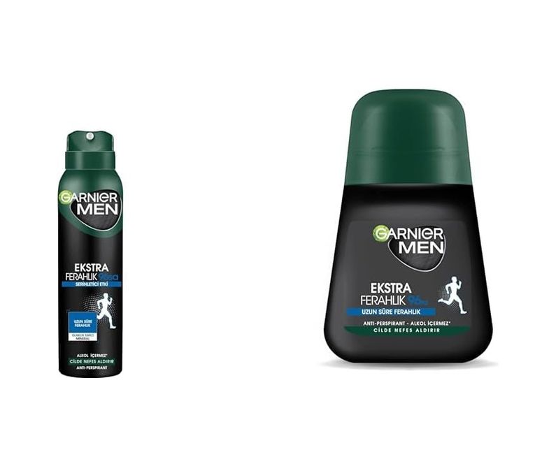 Diğer 128807517 Garnier Men Ekstra Ferahlık 2'li Deodorant 150 Ml + Ekstra Ferahlık Roll-On 2'li