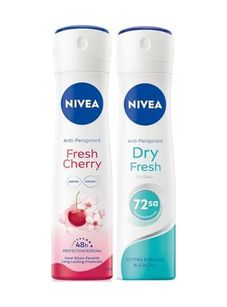 Diğer 128808196 Kadın Sprey Deodorant Cherry Fresh 150 Ml, 48 Saat Anti-Perspirant Koruma Ve Kadın Sprey Deodorant Dry Fresh, 48 Saat Anti-Perspirant Koruma 150 Ml