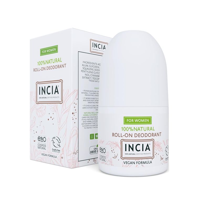 Diğer 128808944 Incıa%100 Doğal Roll On Deodorant Kadınlar İçin Ter Kokusu Önleyici Lekesiz 50 Ml