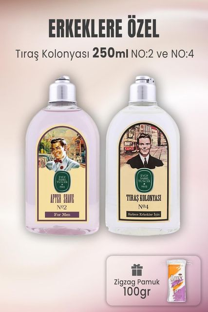 Diğer 128831078 Tıraş Kolonyası No:2, No:4 Ve Zigzag Pamuk 100 Gr