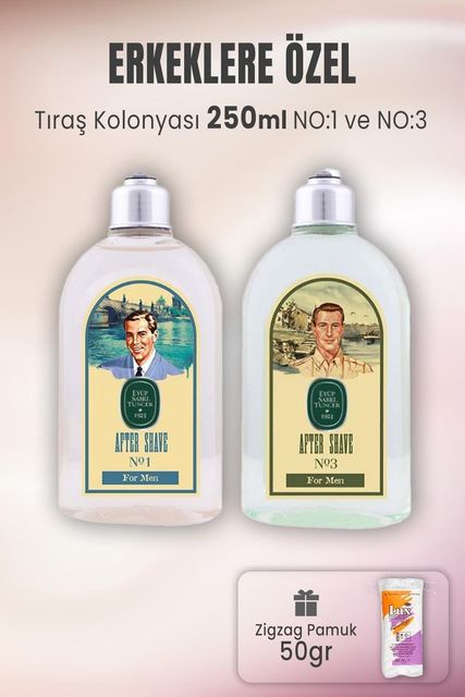 Diğer 128831278 Tıraş Kolonyası No 1, No 3 Ve Zigzag Pamuk 50 Gr