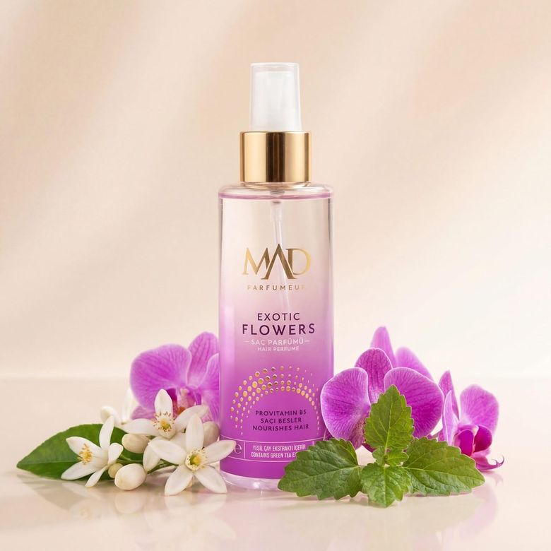 Diğer 128833069 Mad Exotic Flowers Saç Parfümü 160 Ml Portakal Çiçeği, Orkide Ve Paçuli İle Çiçeksi, Baharatlı Ve Odunsu Kalıcı
