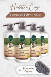 Diğer 128842040 Hindistan Cevizi Şampuan 600 Ml X 4 Adet Ve Şampuan Fırçası