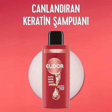 Diğer 128842134 Elidor Şampuan Brezilya Keratin Terapisi Seyahat Boy 90 Mililitre 3 Paketi