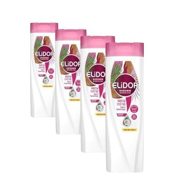 Diğer 128842459 Elidor Doğanın Enerjisi Saç Bakım Şampuanı Hindistan Cevizi Yağı Onarıcı & Yıpranma Karşıtı 400 Ml 4 Paketi