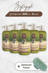 Diğer 128842561 Zeytinyağlı Şampuan 600 Ml X 5 Adet Ve Şampuan Fırçası