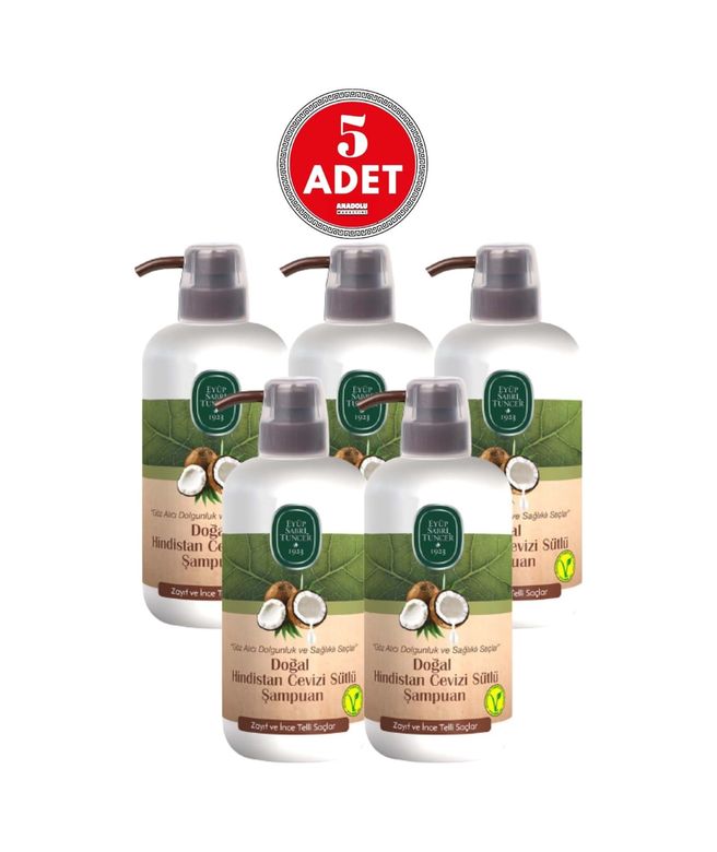 Diğer 128842600 Doğal Hindistan Cevizi Sütlü Şampuan 600 Ml X 5 Adet