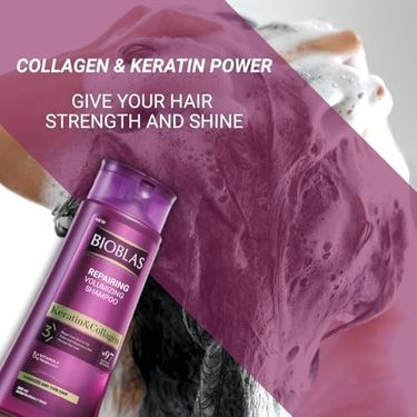 Diğer 128842858 Bioblas Kolajen & Keratin Şampuan Saç Dökülmesine Karşı, Onarıcı Ve Dolgunlaştırıcı Etki, Bitkisel Kompleks B19, 360 Ml