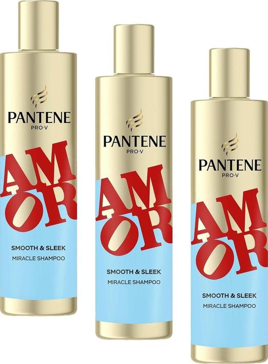 Diğer 128842974 Pantene Amor Edition Pro-V Pürüzsüz Ve Parlak Şampuan 250 Mililitre 3 Paketi