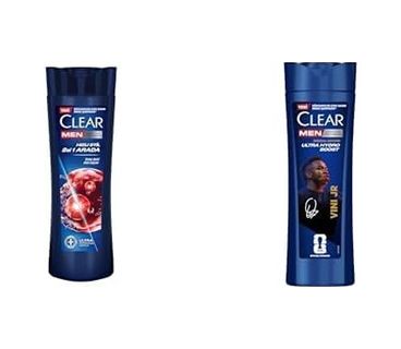 Diğer 128843128 Clear Men Seti Şampuan Hızlı Stil 2'si 1 Arada Kolay Şekil Alan Saçlar 350 Ml Mavi X2 + Şampuan Vinícius Júnior 350 Ml X2