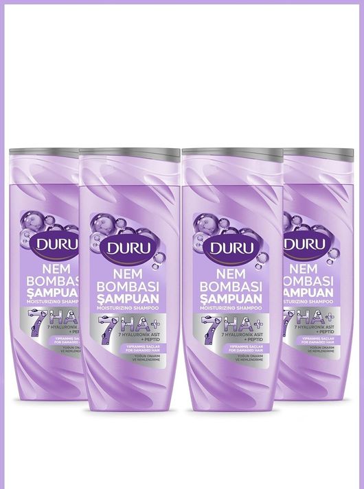 Diğer 128843421 Nem Bombası Şampuan, Yıpranmış Saçlar İçin Yoğun Onarıcı Ve Nemlendirici, 7 Hyaluronik Asit Ve Peptid, 4X400 Ml