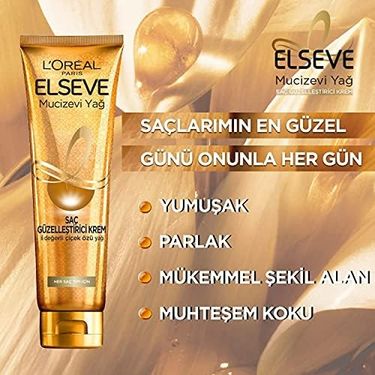 Diğer 128846155 Elseve Mucizevi Yağ Saç Güzelleştirici Krem 150 Ml - Kuru Ve Sert Saçlar İçin 3Lü Paket