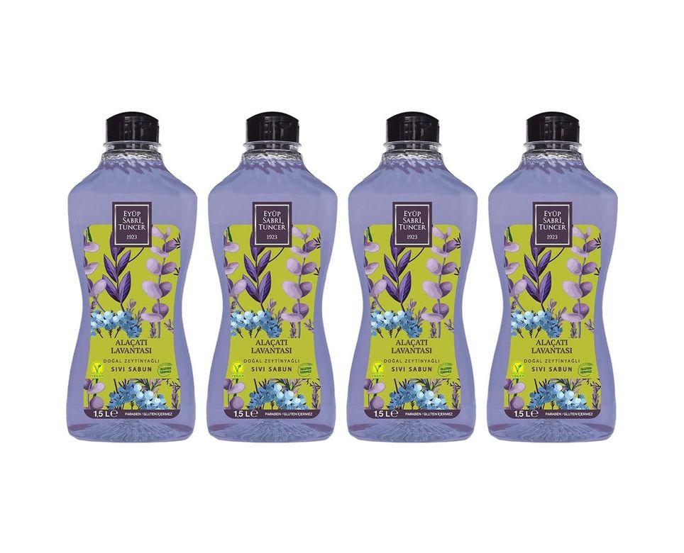 Diğer 128847120 Alaçatı Lavantası Doğal Zeytinyağlı Sıvı Sabun 1,5 Lt X 4
