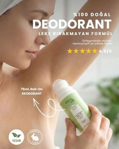 Diğer 128847154 Doğal Roll-On Deodorant Ter Kokusu Önleyici Leke Bırakmayan Bitkisel/vegan 75Ml