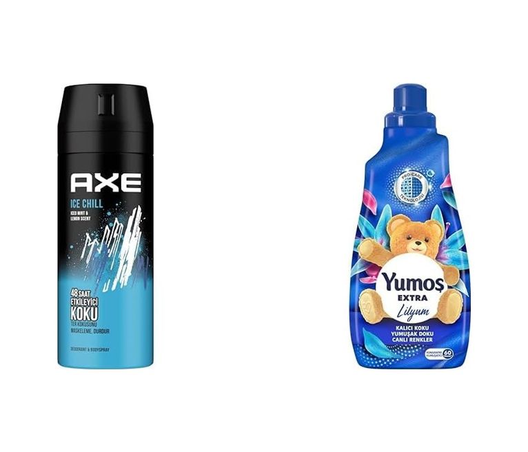 Diğer 128847217 Axe Erkek Deodorant & Bodyspray Ice Chill 48 Saat Etkileyici Koku 150 Ml 1 Yumoş Lilyum 60 Yıkama Konsantre Çamaşır Yumuşatıcısı 1 X 1440 Ml 2