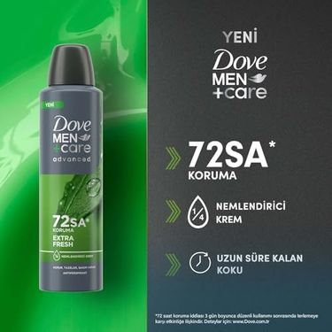Diğer 128847442 Dove Men Care Advanced Erkek Deodorant 72 Saat Koruma Fresh 150 Ml