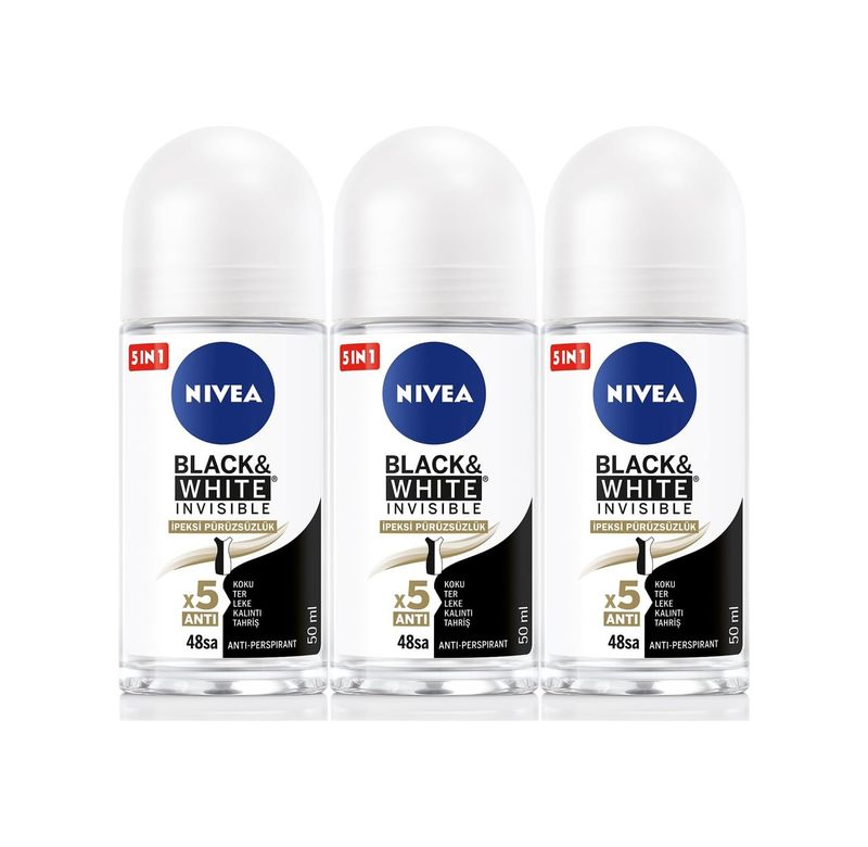 Diğer 128847492 Kadın Roll On Deodorant & Invisible İpeksi Pürüzsüzlük,48Saat Koruma 50Mlx3