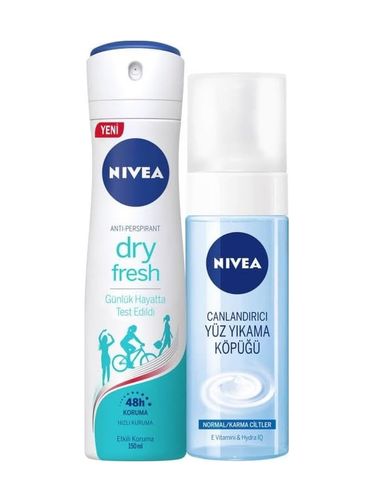 Diğer 128847531 Kadın Sprey Deodorant Dry Fresh, 48 Saat Anti-Perspirant Koruma 150Ml Ve Yüz Yıkama Köpüğü Canlandırıcı, Normal Ciltler 150Ml
