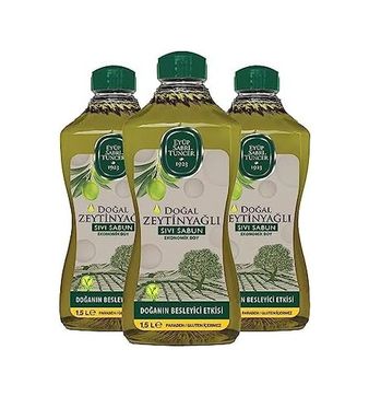 Diğer 128847598 Doğal Zeytinyağlı Sıvı Sabun 1.5 Lt X 3