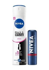Diğer 128847602 Spf30 Nemlendirici Kırmızı Dudak Kremi Ve Kadın Sprey Deodorant &white Invisible Clear 150Ml