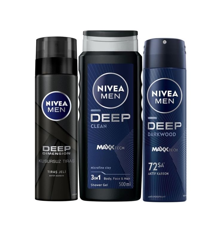 Diğer 128847696 Men Erkek Damat Çeyiz Bohça Seti, Banyo Ve Duş Jeli 500Ml, Tıraş Jeli 200Ml, Sprey Deodorant 150Ml