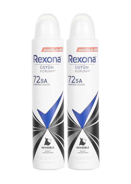 Diğer 128847764 Rexona Kadın Sprey Deodorant Invisible Beyaz İz Sarı Leke Karşıtı 72 Saat Kesintisiz Üstün Koruma 200 Ml 2 Paketi