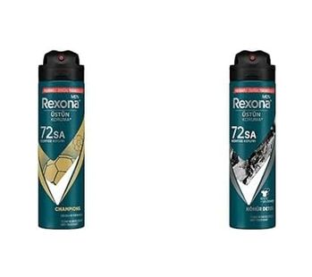 Diğer 128847884 Rexona Men Erkek Sprey Deodorant Champions 72 Saat Kesintisiz Üstün Koruma 150 Ml Ve Rexona Men Erkek Sprey Deodorant Kömür Detox 72 Saat Kesintisiz Üstün Koruma 150 Ml