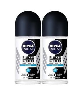 Diğer 128848102 Men Erkek Roll On Deodorant & Invisible Fresh, Ter Ve Ter Kokusuna Karşı 48 Saat Anti-Perspirant Koruma 50Ml X2 Adet