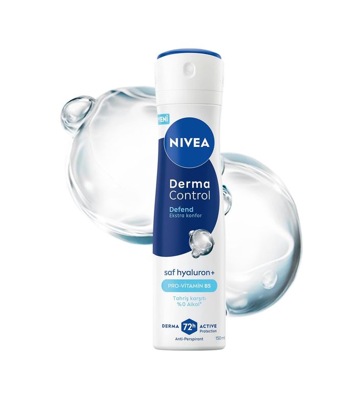 Diğer 128848109 Kadın Sprey Deodorant Derma Control Defend 150 Ml, Tahrişe Karşı Koruma,72 Saat Anti Perspirant Koruma,alkolsüz,çiçeksi Koku,hyaluronik Asit, Pro Vitamin B5