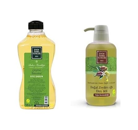 Diğer 128848244 Doğal Zeytinyağlı Sıvı Sabun Çeşme Limonu 1,5 L Pet Şişe 1 X 1500 Ml Xeyüp Sabri Tuncer Doğal Zeytinyağlı Duş Jeli 600 Ml