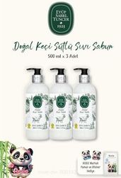 Diğer 128848551 Keçi Sütlü Sıvı Sabun 500 Ml 3 Adet Ve Rosıe Doğal Pamuk 60'lı