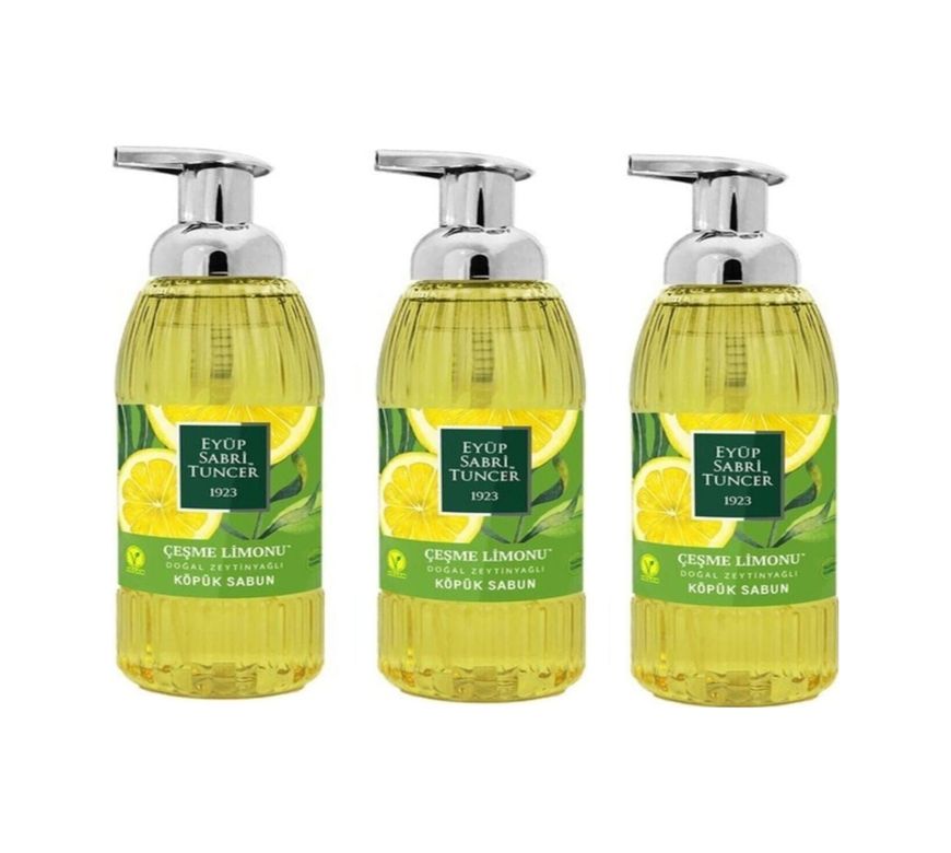 Diğer 128848570 Zeytinyağlı Çeşme Limonu Köpük Sabun 500 Ml X 3