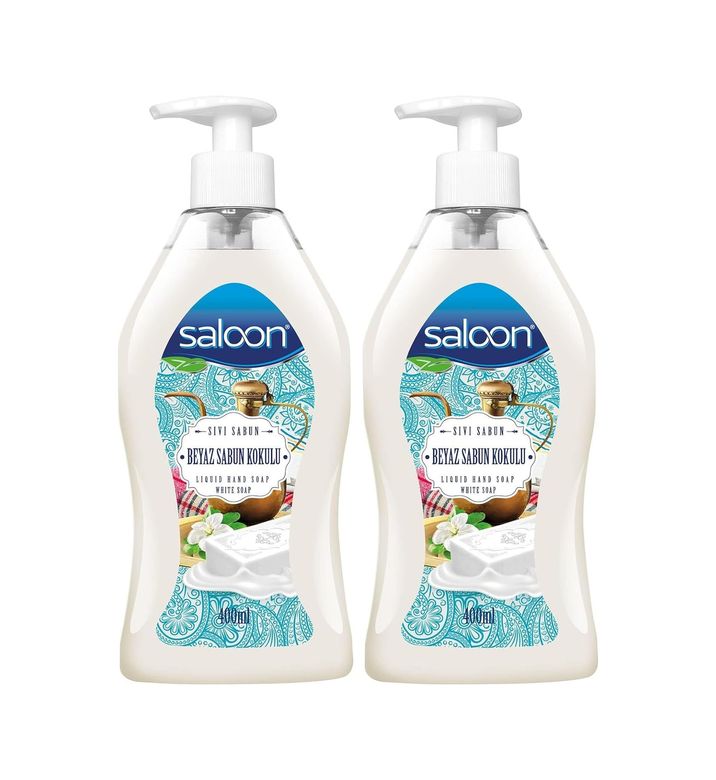 Diğer 128848820 Saloon Sıvı Sabun Beyaz Sabun Kokulu 400 Ml 2Li Paket
