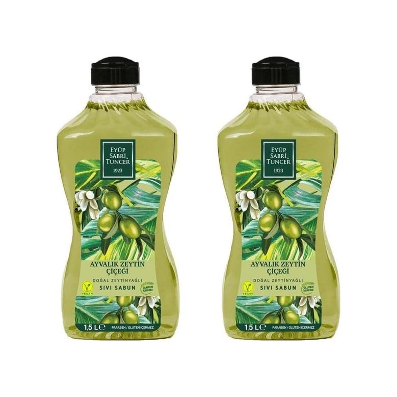 Diğer 128848907 Doğal Zeytinyağlı Sıvı Sabun Ayvalık Zeytin Çiçeği 1500 Ml Pet Şişe X 2